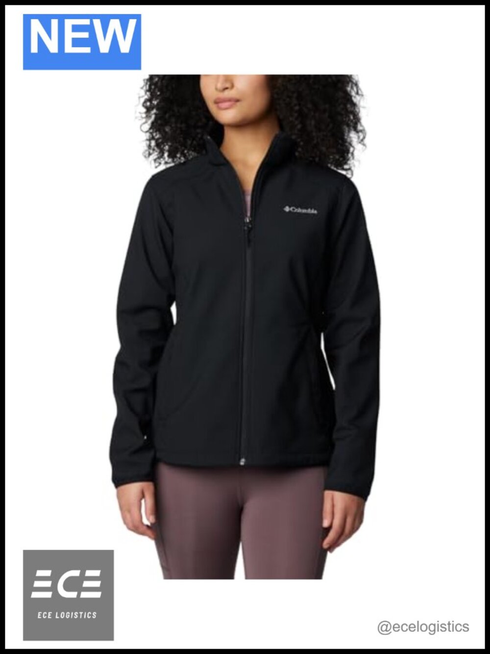 Softshell Jacket Water Wind Resistant Zip Up Zippered Pockets Adjustable Hem